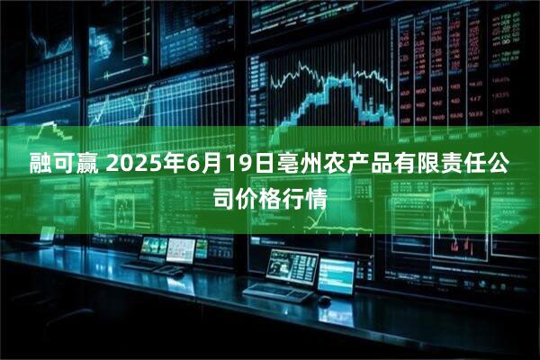 融可赢 2025年6月19日亳州农产品有限责任公司价格行情