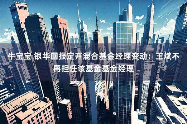 牛宝宝 银华回报定开混合基金经理变动：王斌不再担任该基金基金经理